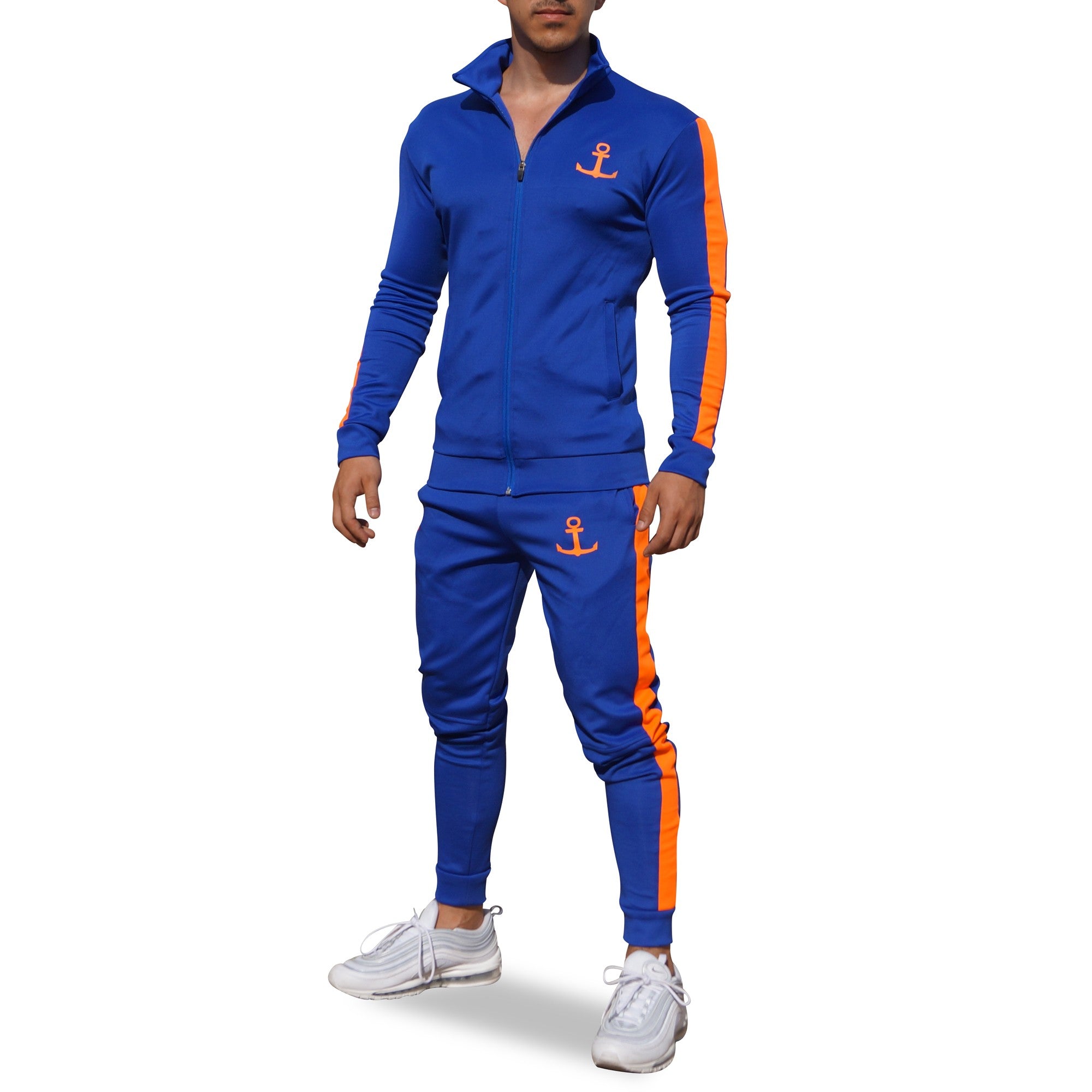 Elite Track Suit Pants Rey Franja Naranja