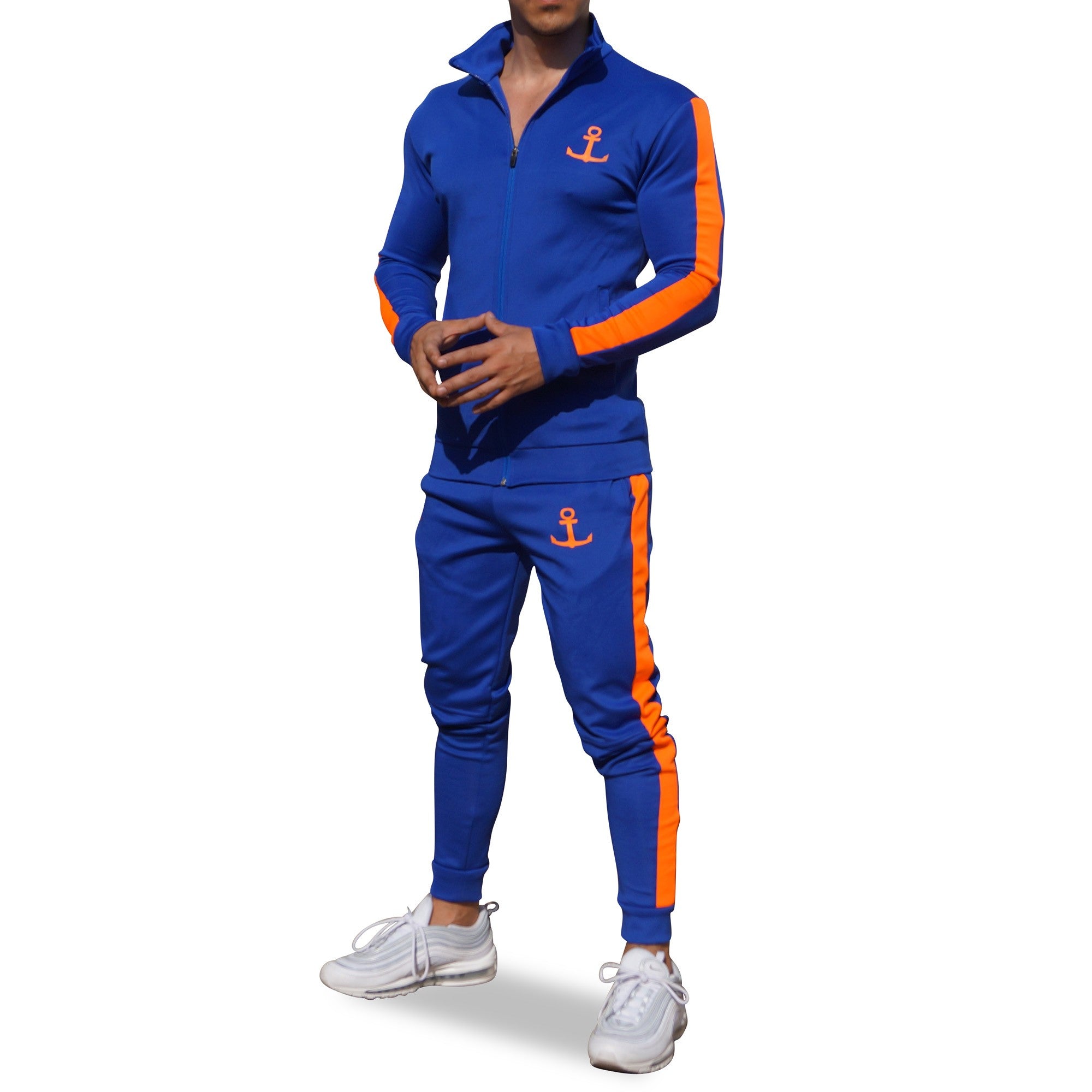 Elite Track Suit Pants King Orange Stripe