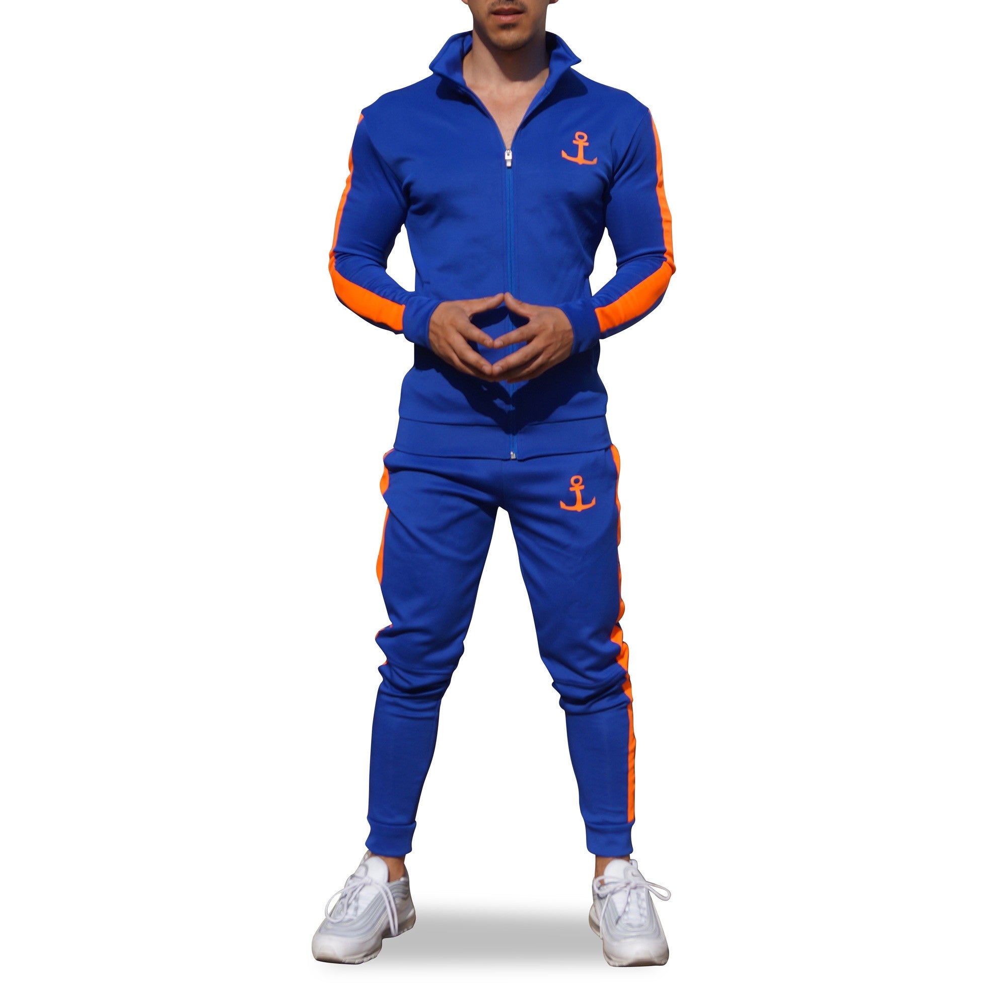 Elite Track Suit Pants Rey Franja Naranja