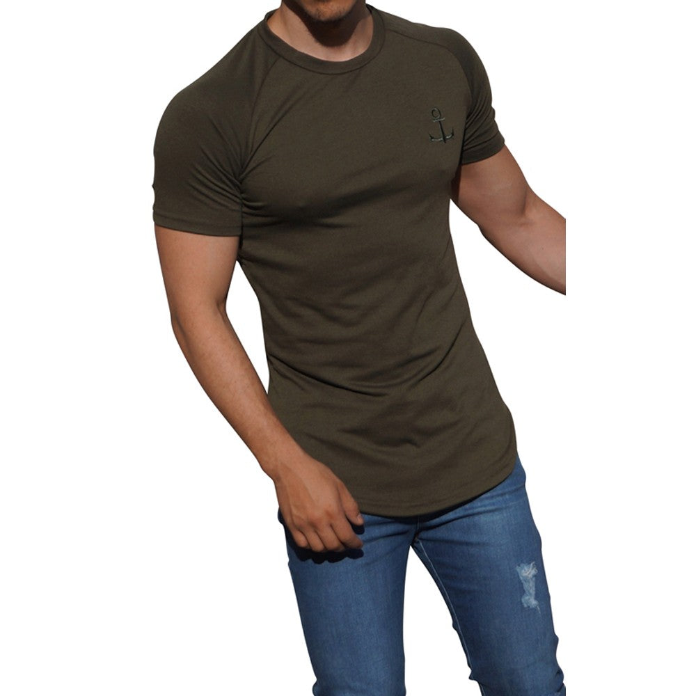 Military Green Short Sleeve Raglan T-Shirt Military Green