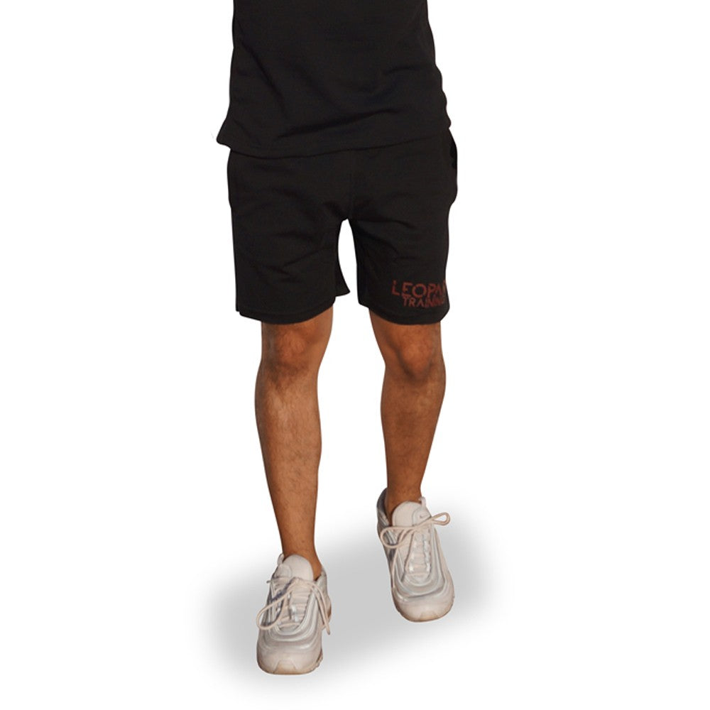 Gym Short Black Logo Stripes Wine