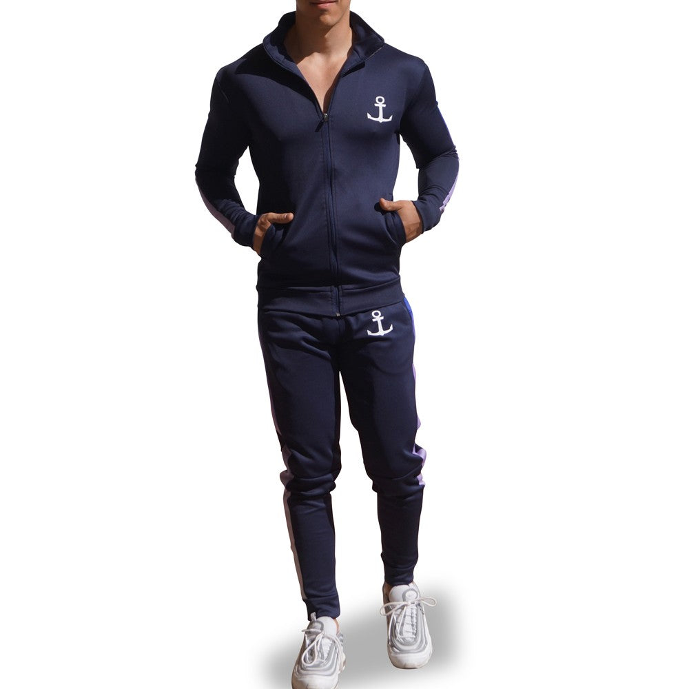 Elite Track Suit Pants Navy Strip Gradient