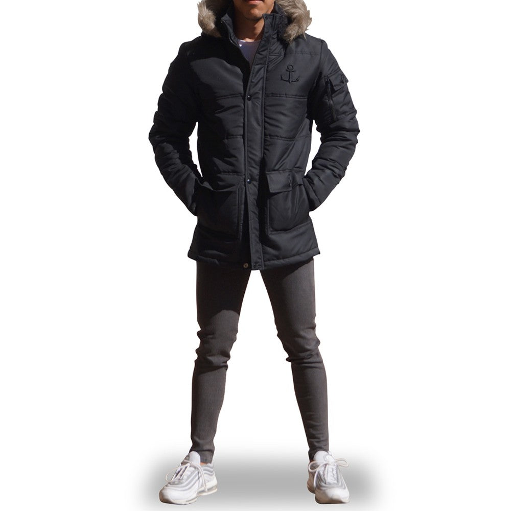 Puffed Parka Jacket Black