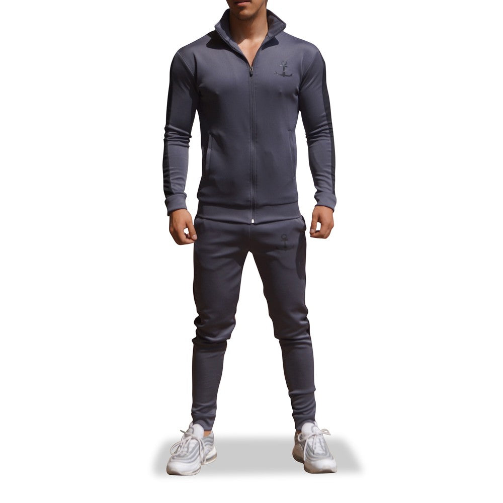 Elite Track Suit Pants Gray Black Stripe