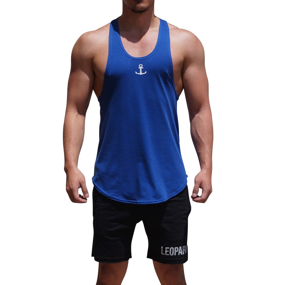 Gym Stringer Tank King White Anchor