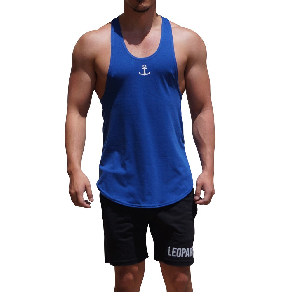 Gym Stringer Tank King White Anchor