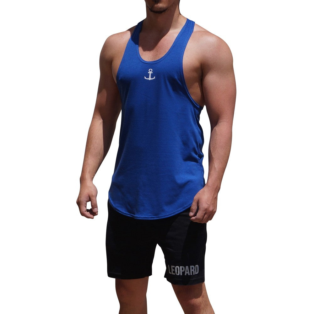 Gym Stringer Tank King White Anchor