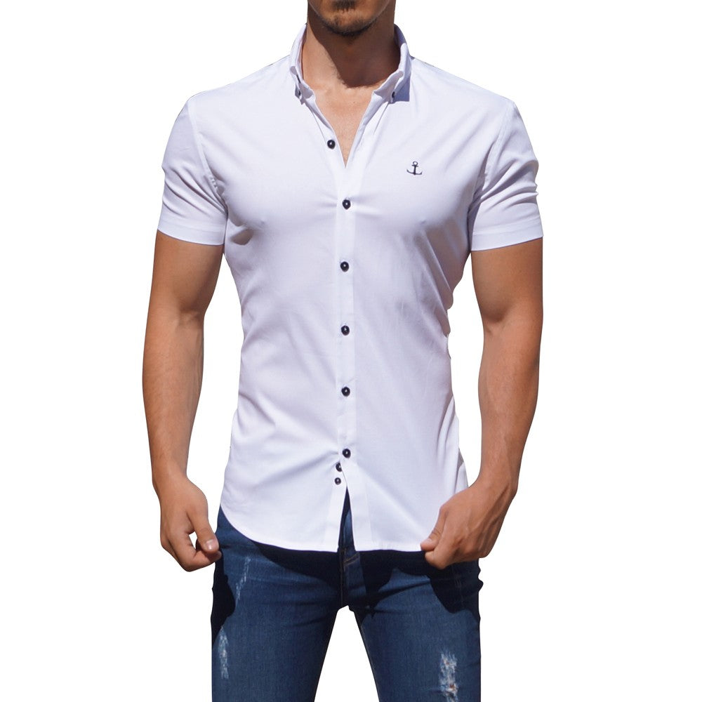 Camisa Blanca Manga Corta Blanco