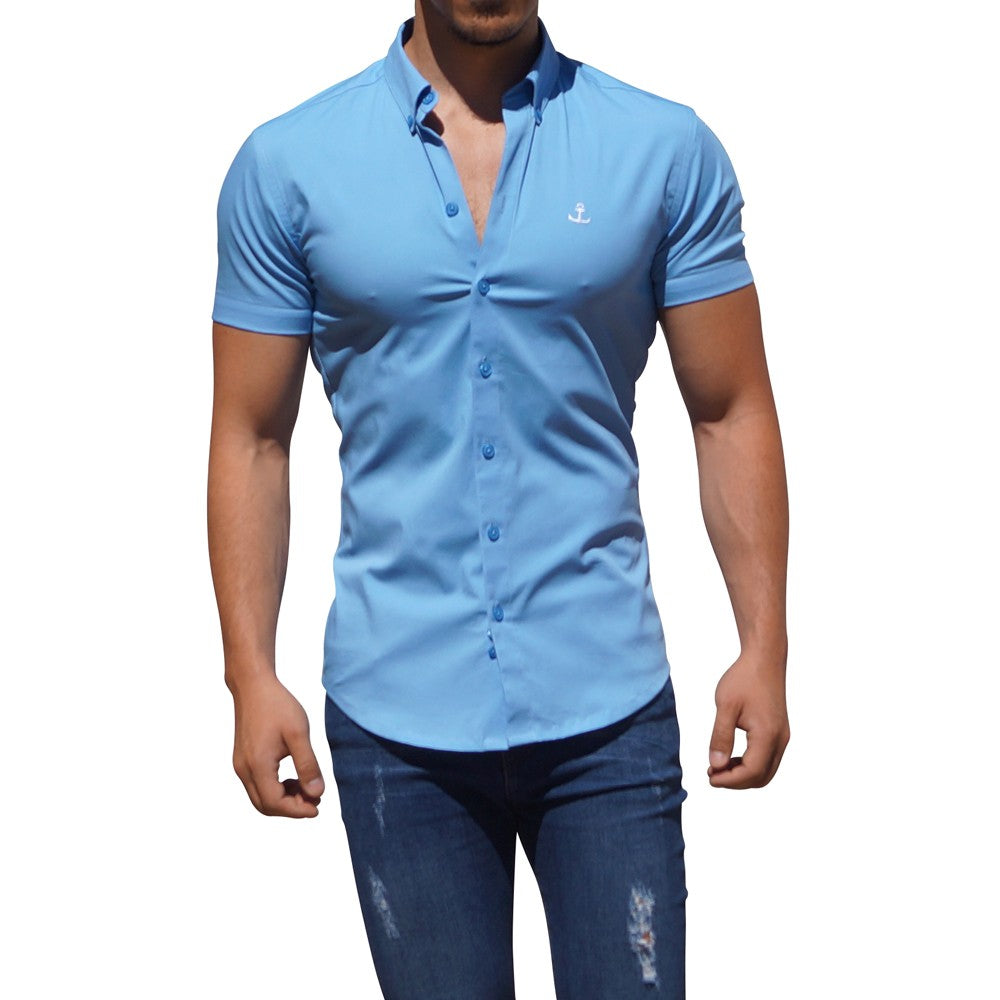 Sky Blue Short Sleeve Shirt Sky Blue