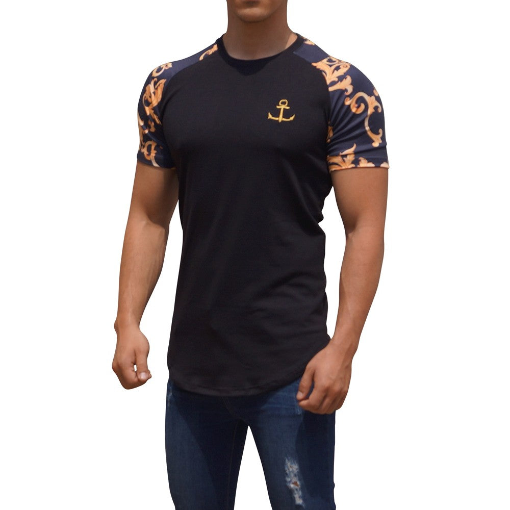 Baroque Short Sleeve Black Raglan T-Shirt 2.0