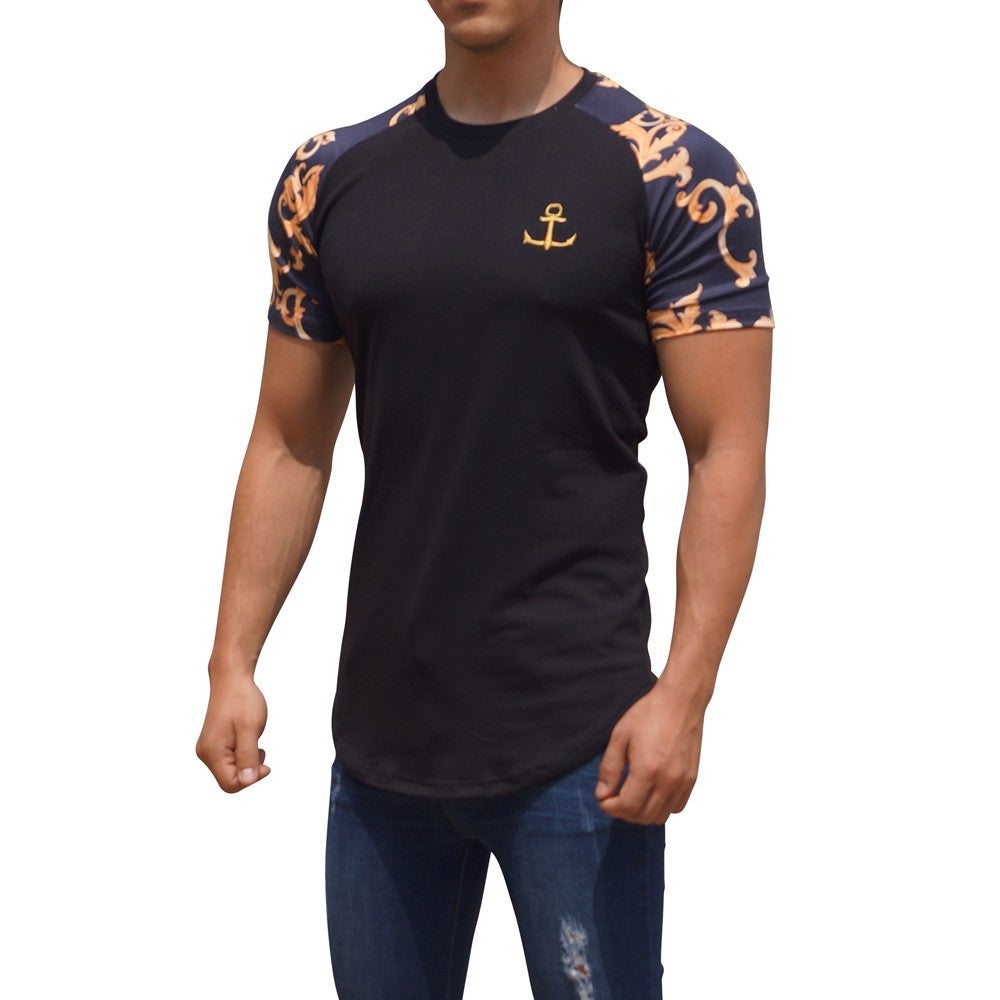 Baroque Short Sleeve Black Raglan T-Shirt 2.0