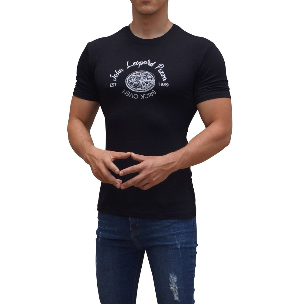Black Pizza Short Sleeve T-shirt