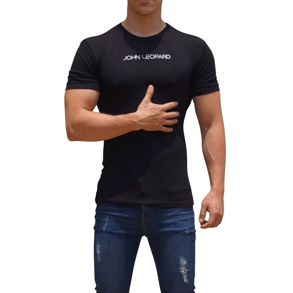 Black Minimal Logo Short Sleeve T-shirt