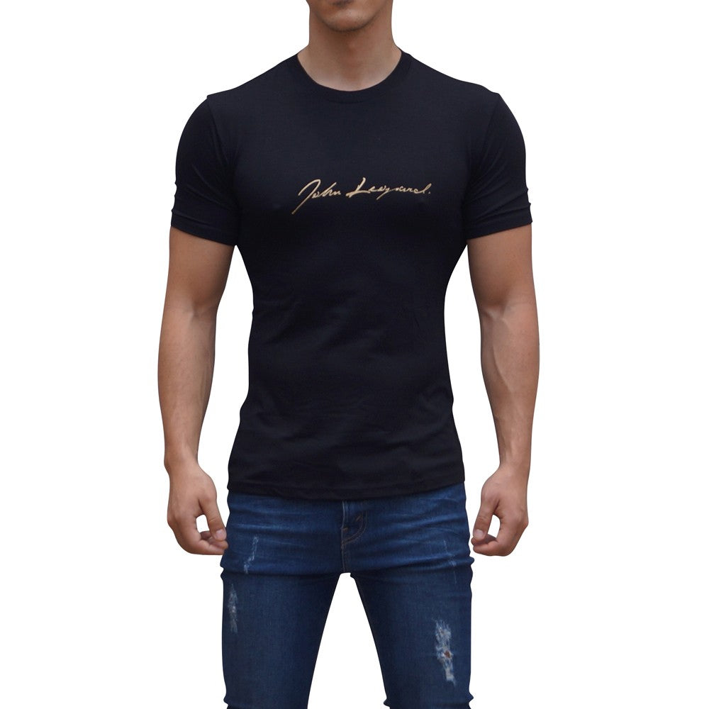 Black Gold Signature Logo Short Sleeve T-Shirt