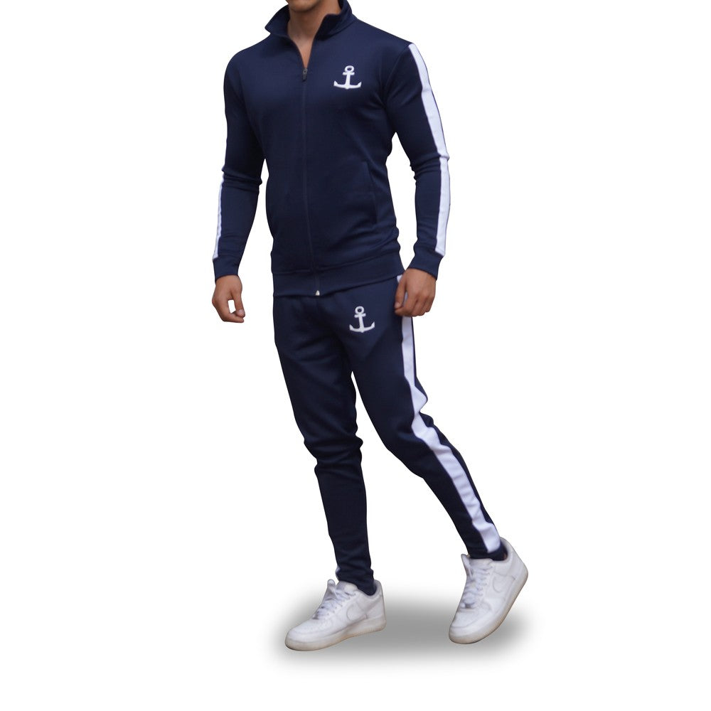 Elite Track Suit Pants Navy White Stripe