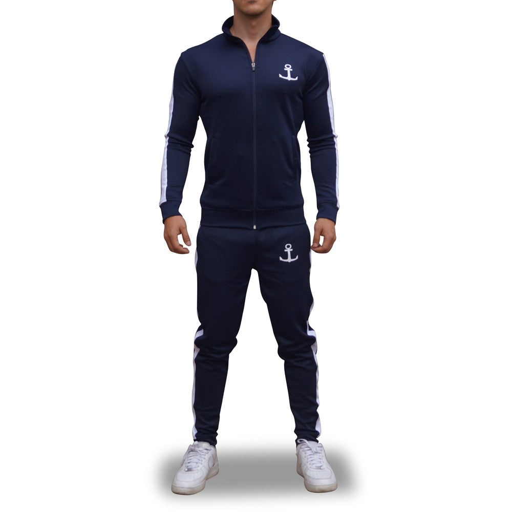 Elite Track Suit Pants Navy White Stripe