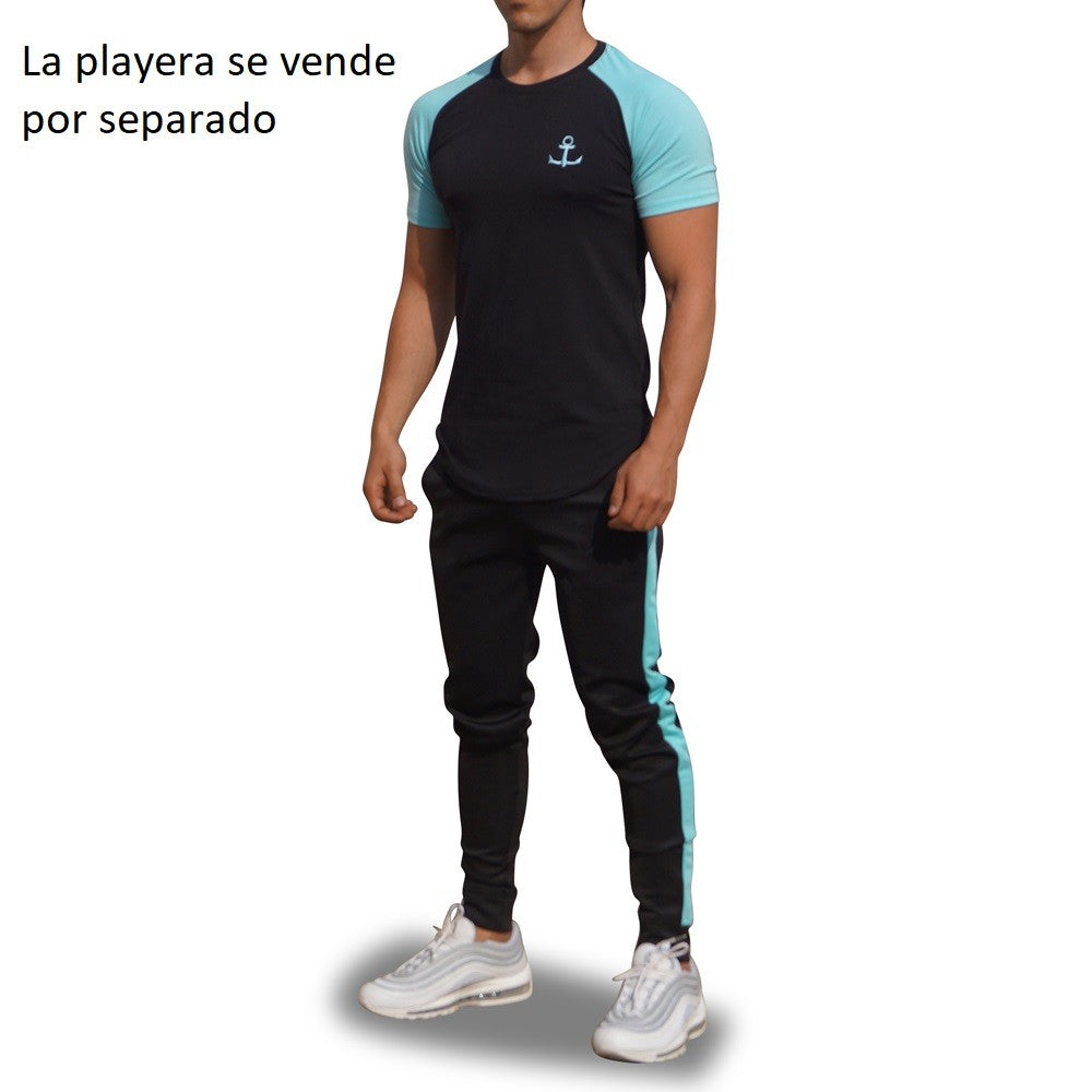 Elite Track Suit Pants Black Stripe Water