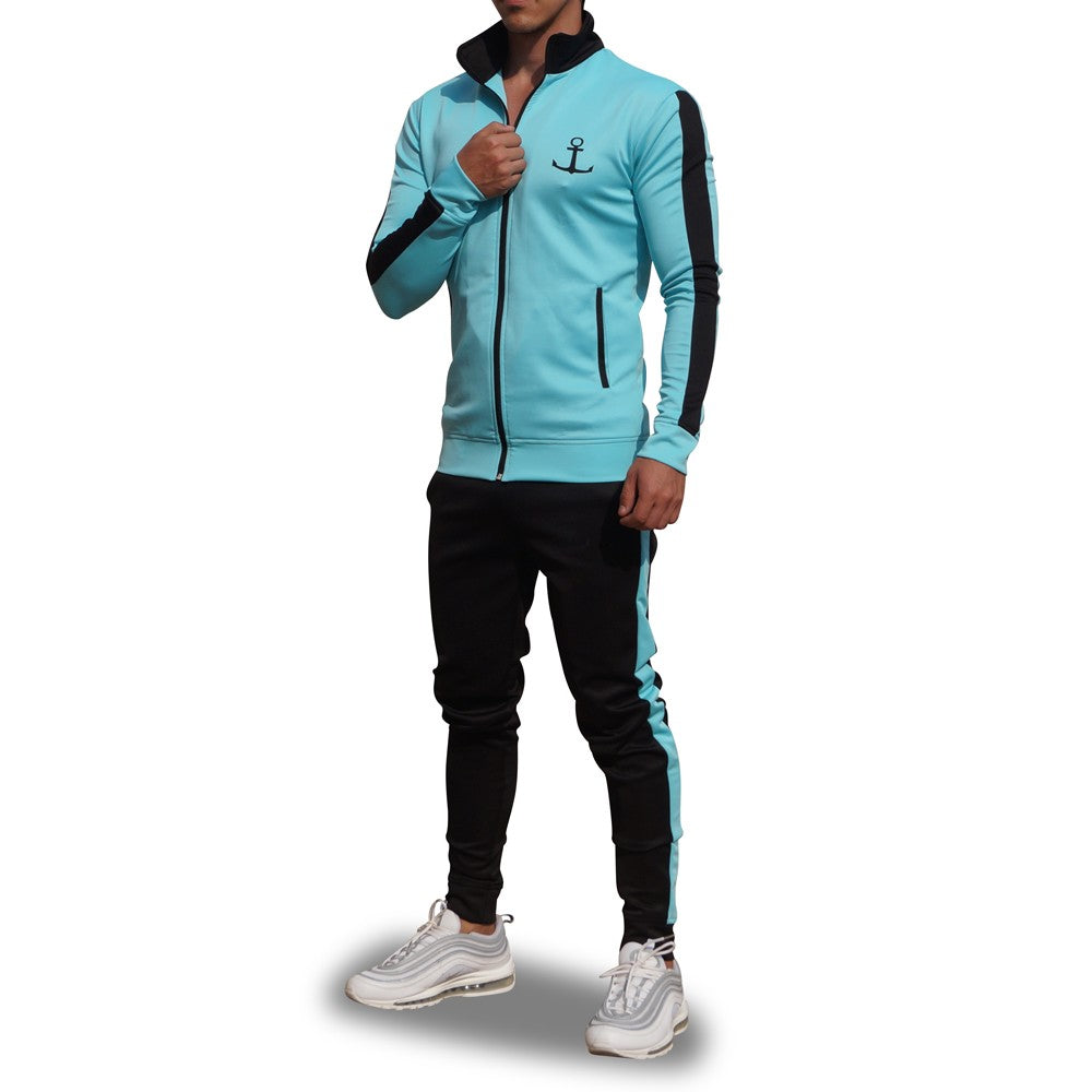 Elite Track Suit Pants Black Stripe Water