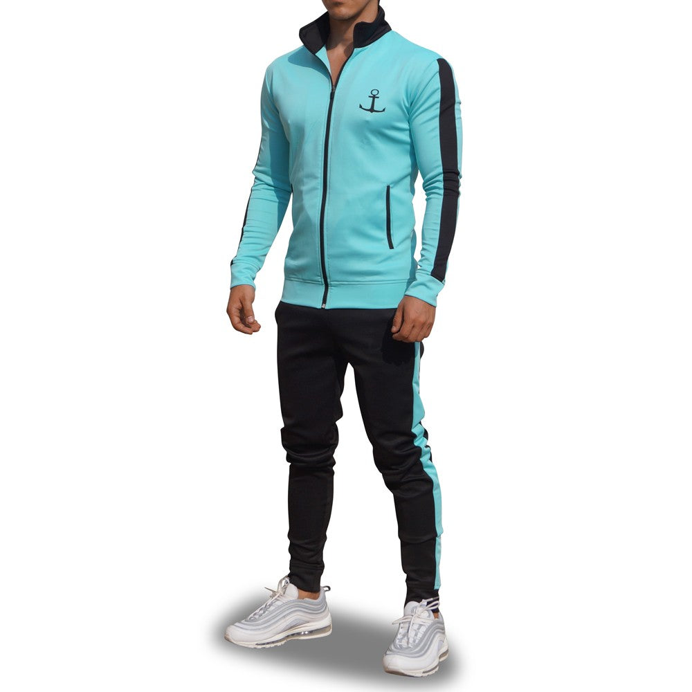 Elite Track Suit Pants Black Stripe Water