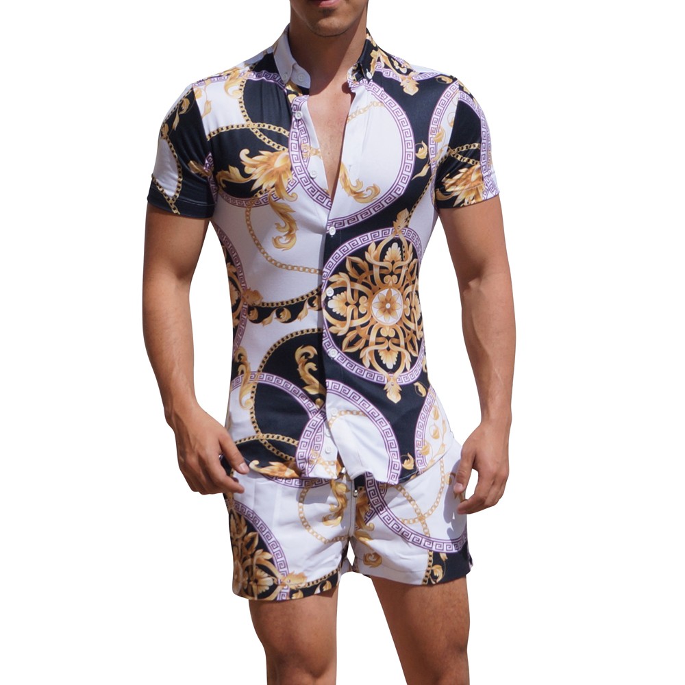 Camisa Manga Corta Acanthus Negro