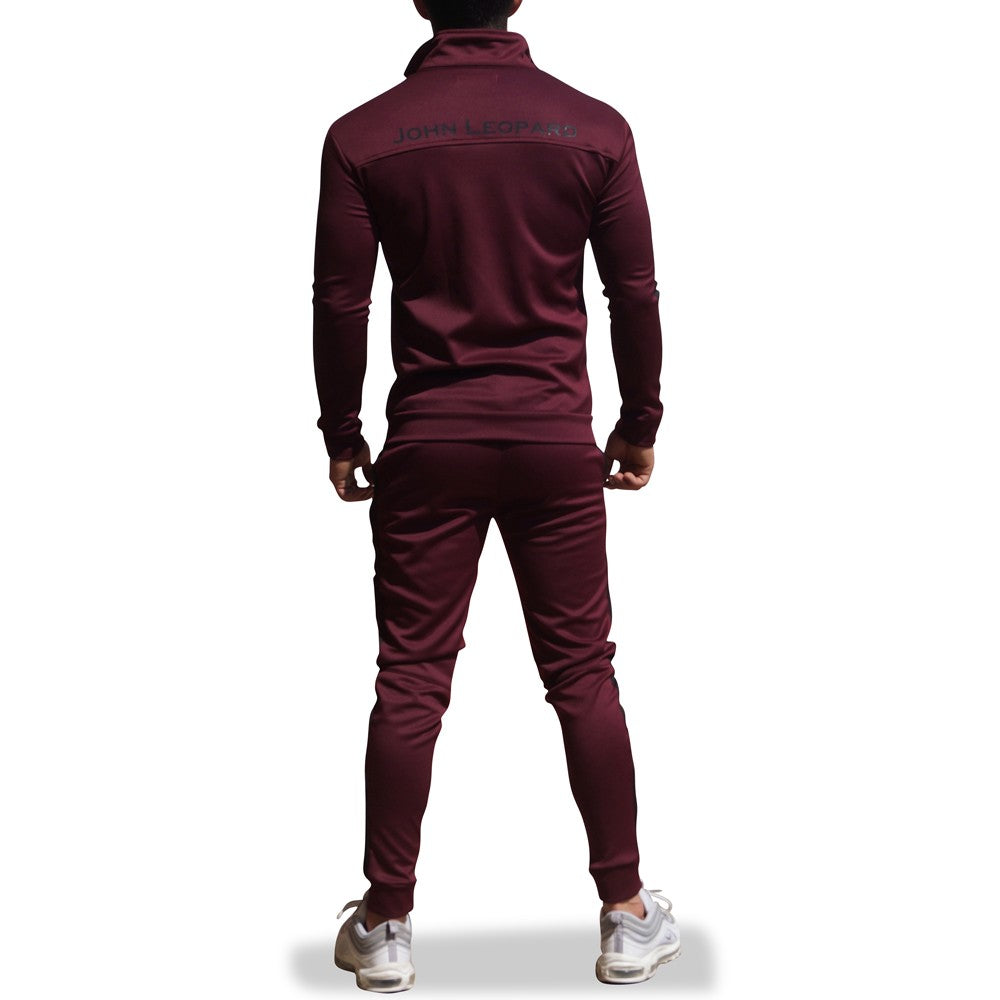 Pants Elite Track Suit Wine Black Stripe
