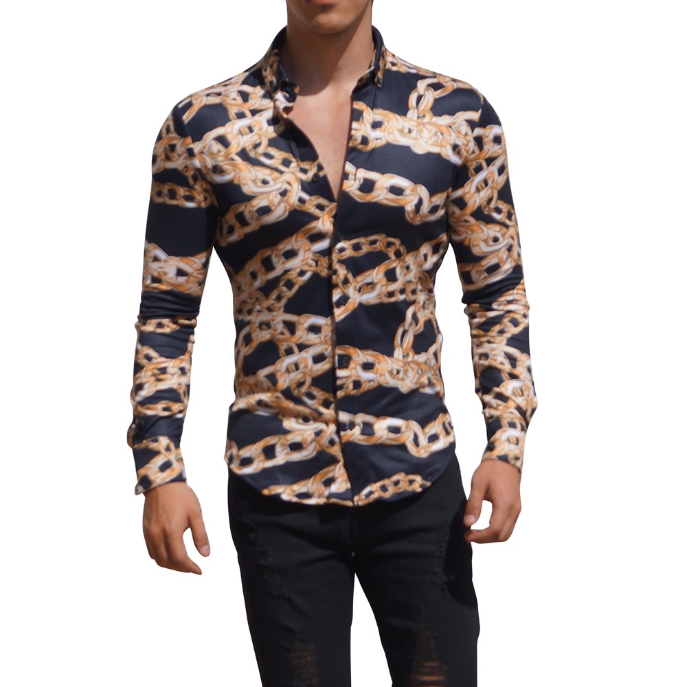 Camisa Manga Larga Big Chain Negro