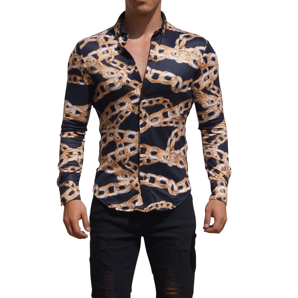 Camisa Manga Larga Big Chain Negro