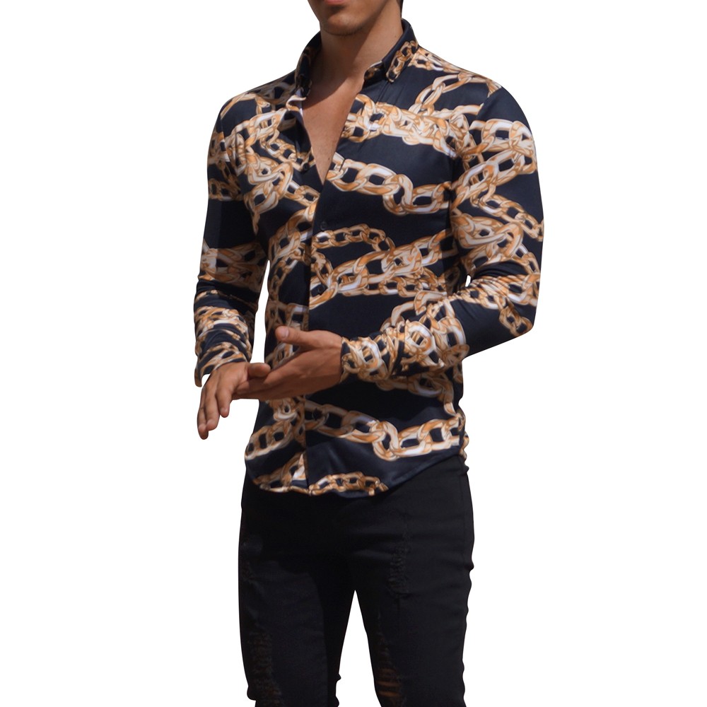 Camisa Manga Larga Big Chain Negro