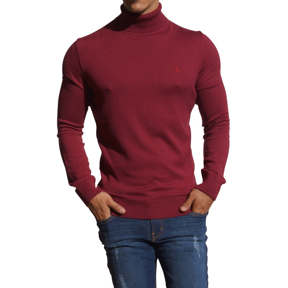Roll Neck Sweater Wine