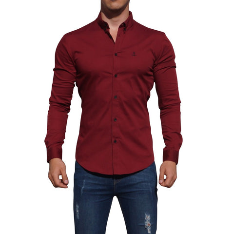 Camisa Vino Manga Larga Vino