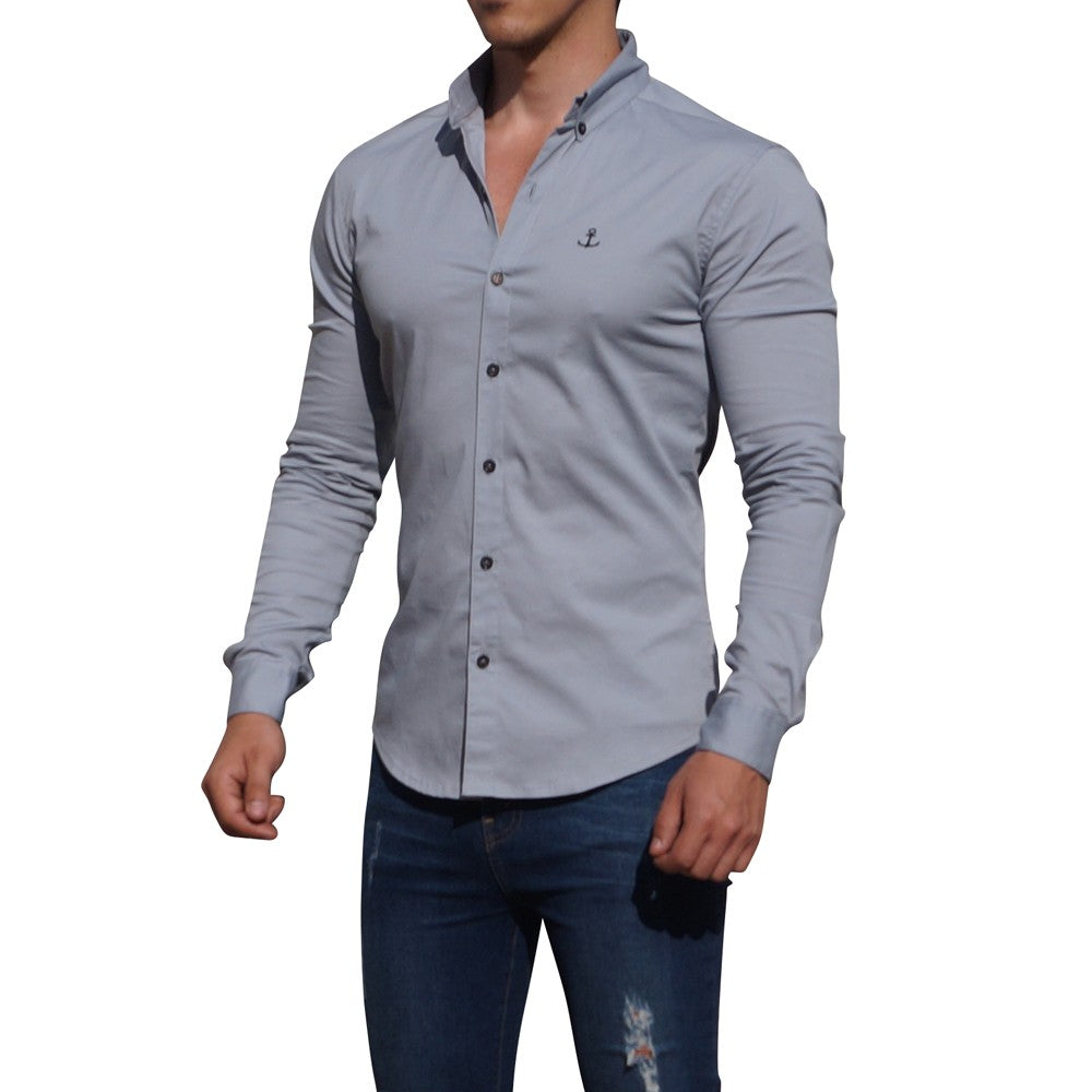 Silver Long Sleeve Shirt