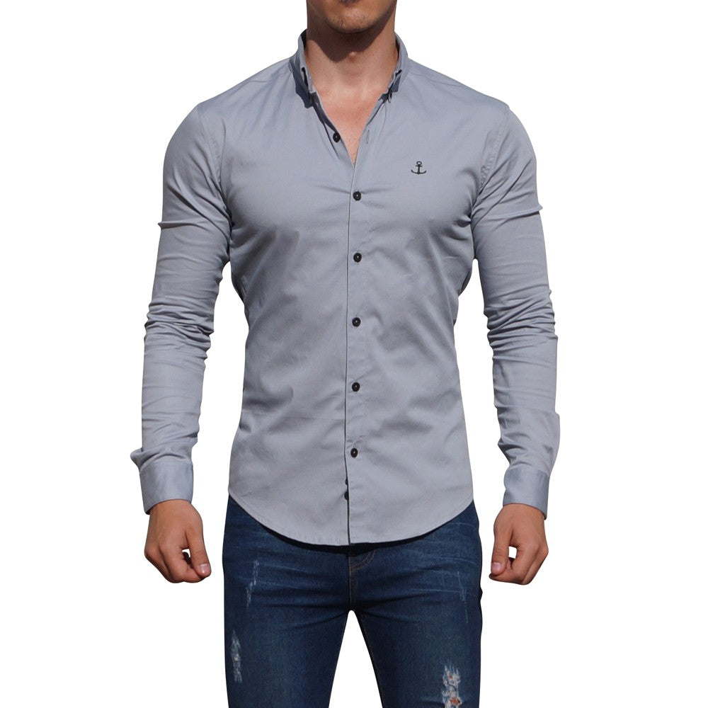 Silver Long Sleeve Shirt