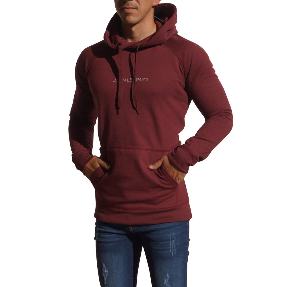 Minimal Wine Logo White Hoodie Sweatshirt