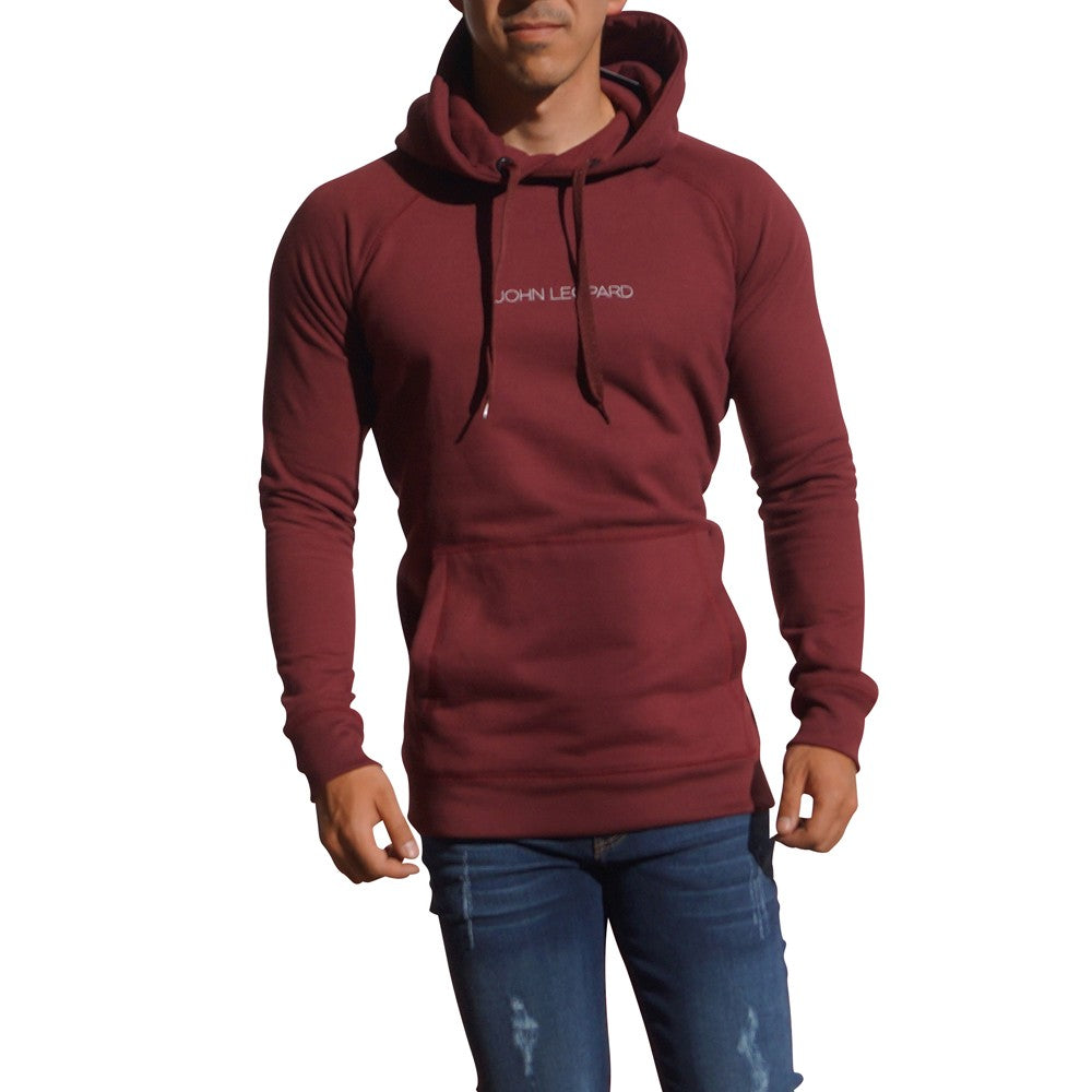 Minimal Wine Logo White Hoodie Sweatshirt