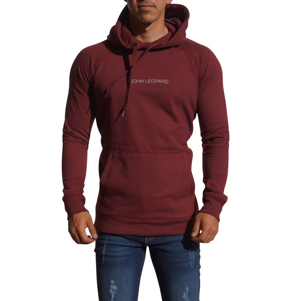 Minimal Wine Logo White Hoodie Sweatshirt