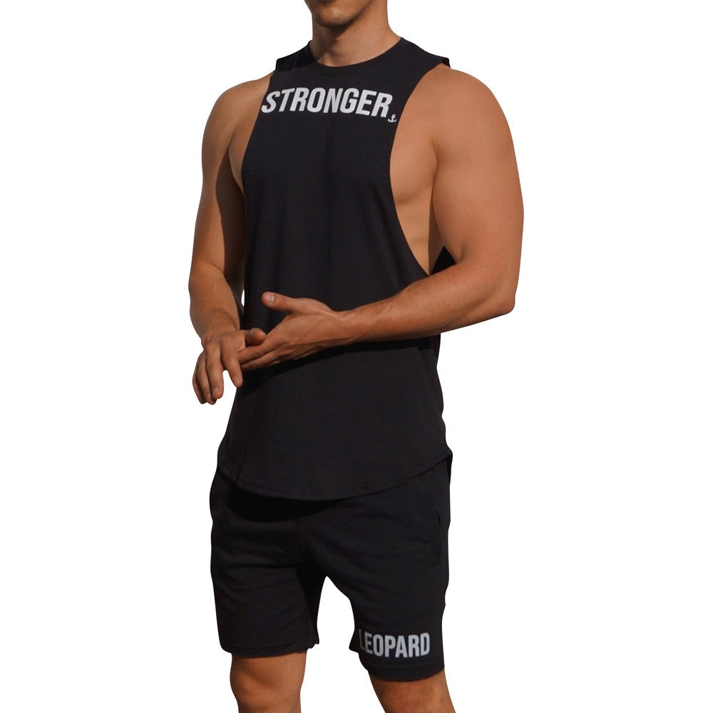 Gym Sleeveless Tee Negra Big Logo Stronger