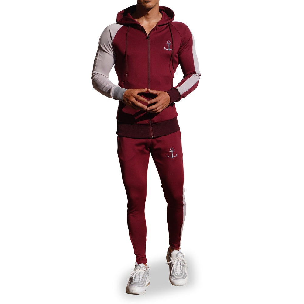 Delta Tracksuit Vino Manga Derecha Gris Franja Gris