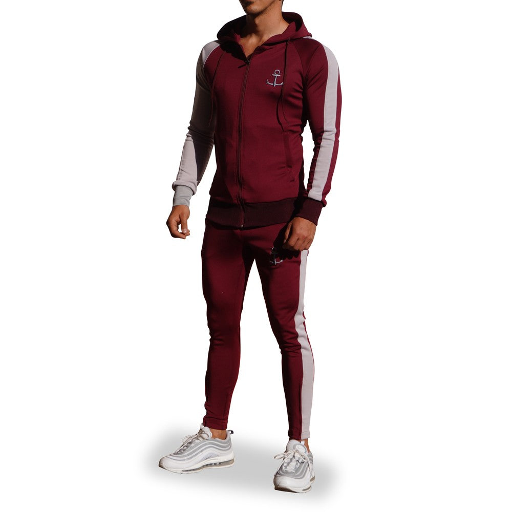 Delta Tracksuit Vino Manga Derecha Gris Franja Gris