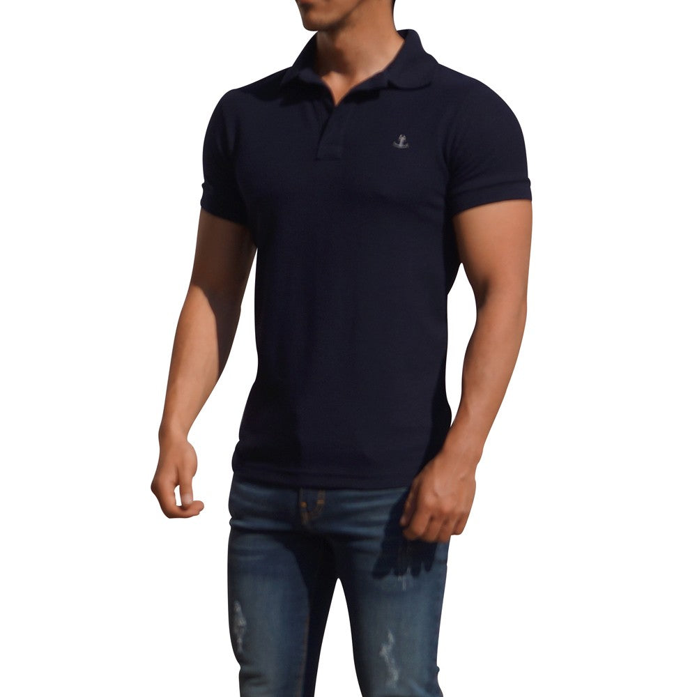 Polo Marino Mangas Amarillo Logo Amarillo