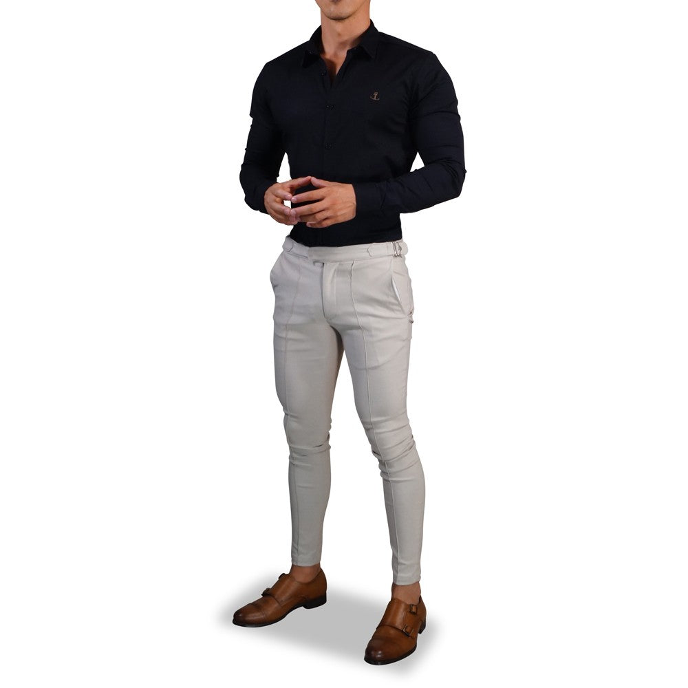 Semi Formal Trouser Beige Super Skinny Slim
