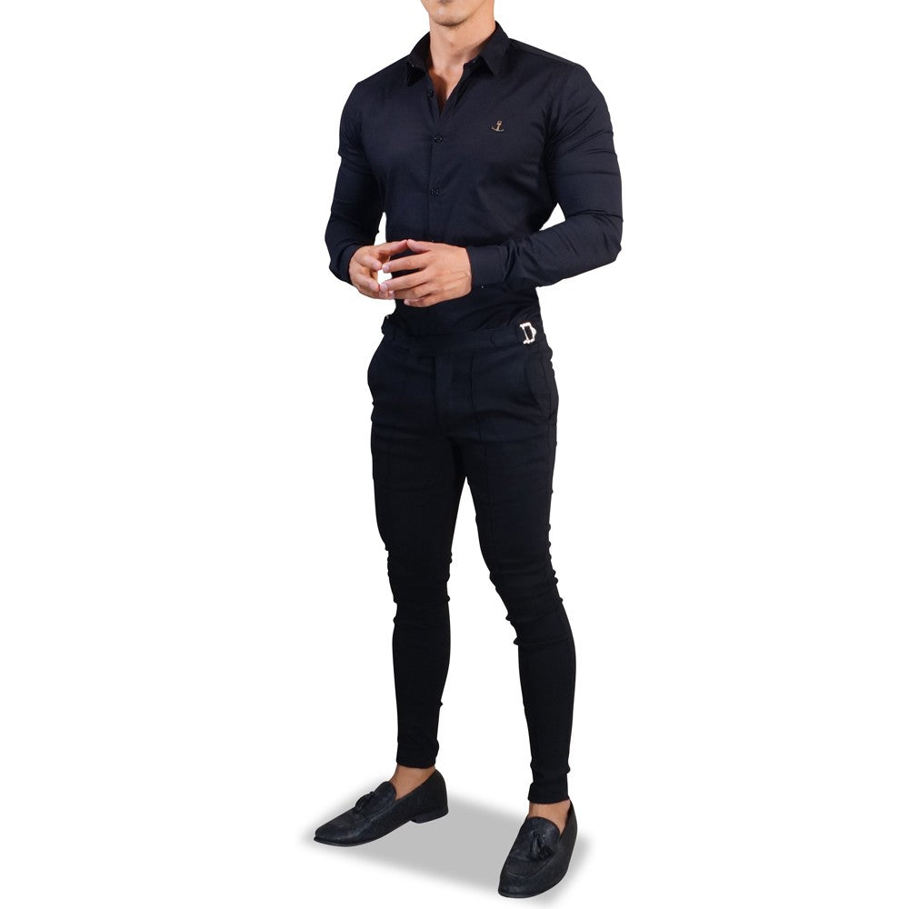 Semi Formal Trouser Negro Super Skinny Slim
