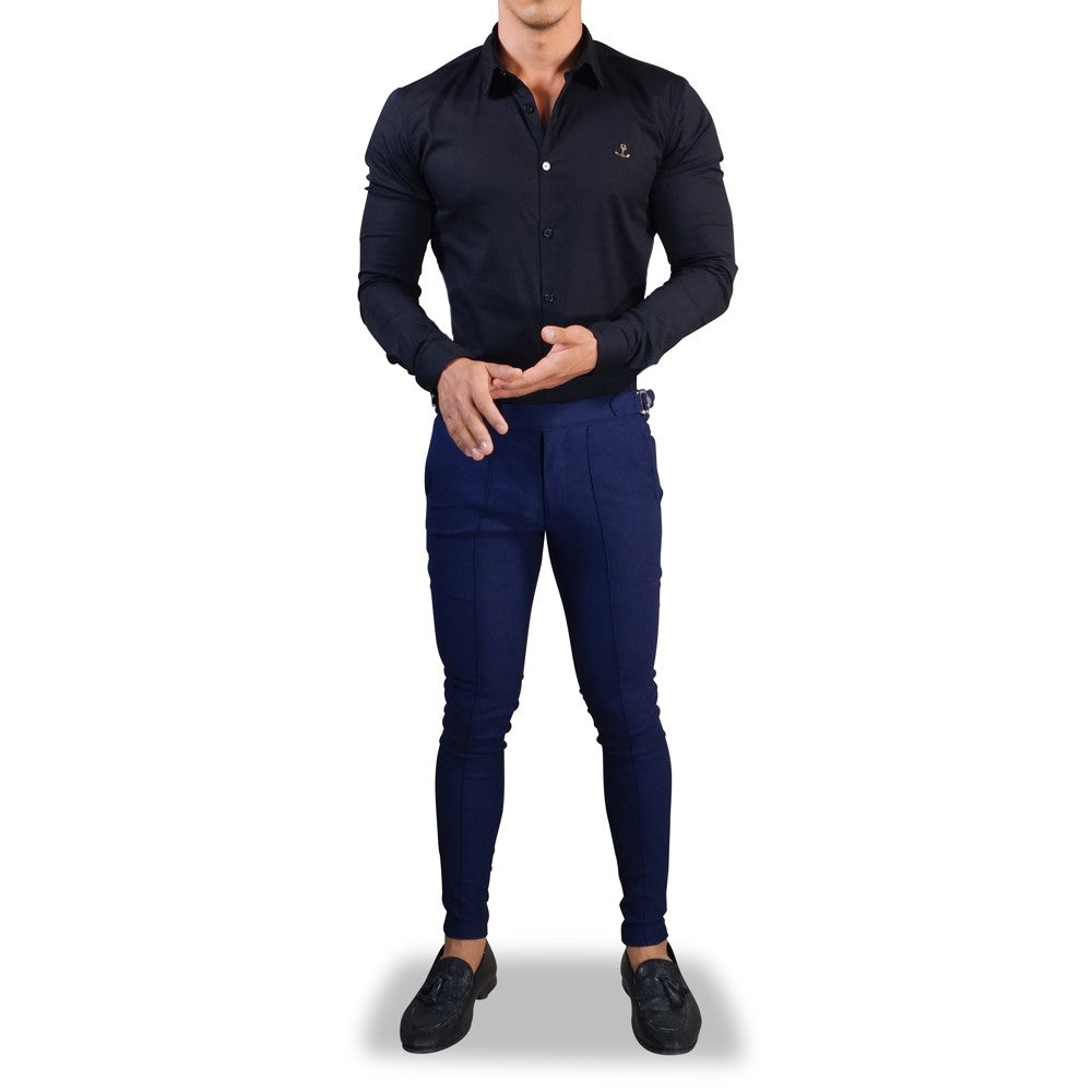 Semi Formal Navy Trouser Super Skinny Slim