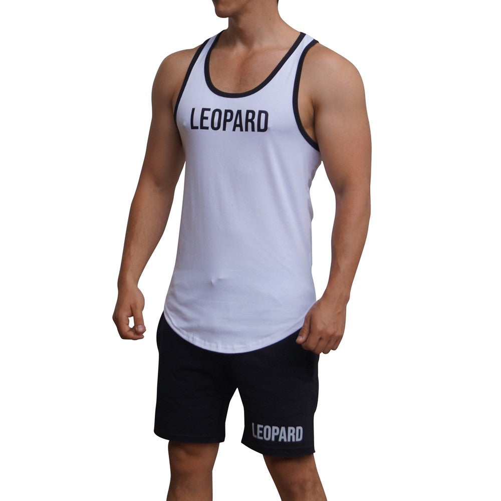 Gym Core Tank Blanco Bies Negro Big Logo Negro