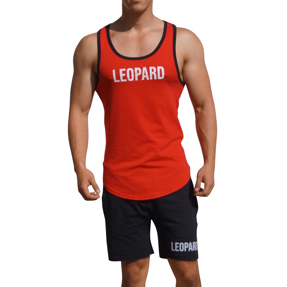 Gym Core Tank Red Bias Black Big Logo White