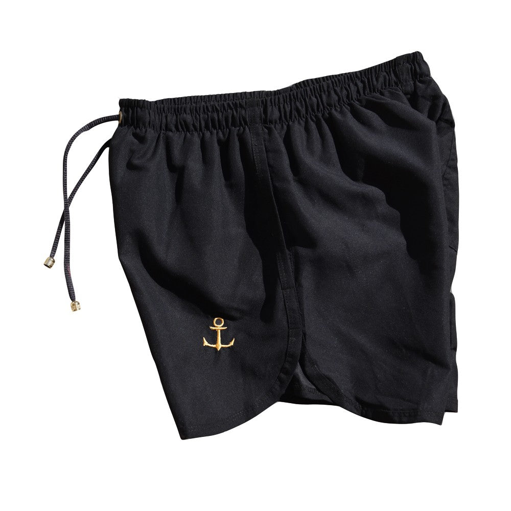 Black Swimsuit Golden Logo