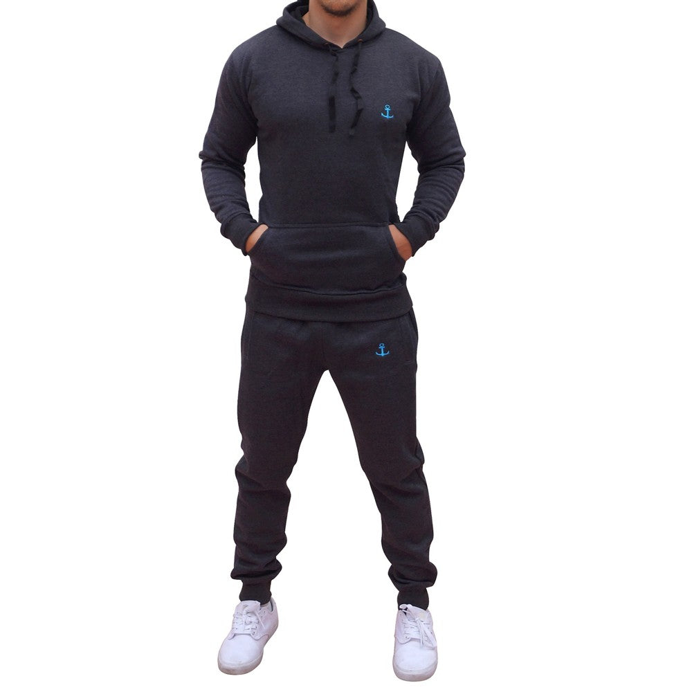 Pants Sweatshirt and Gray Trousers Oxford Logo Turquoise Blue