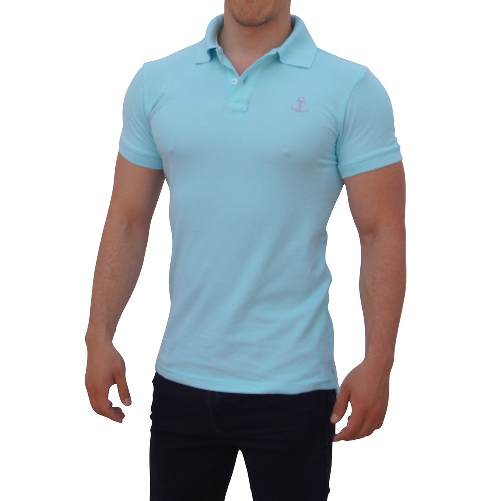 Mint Polo Shirt Lilac Logo Mint Short Sleeve