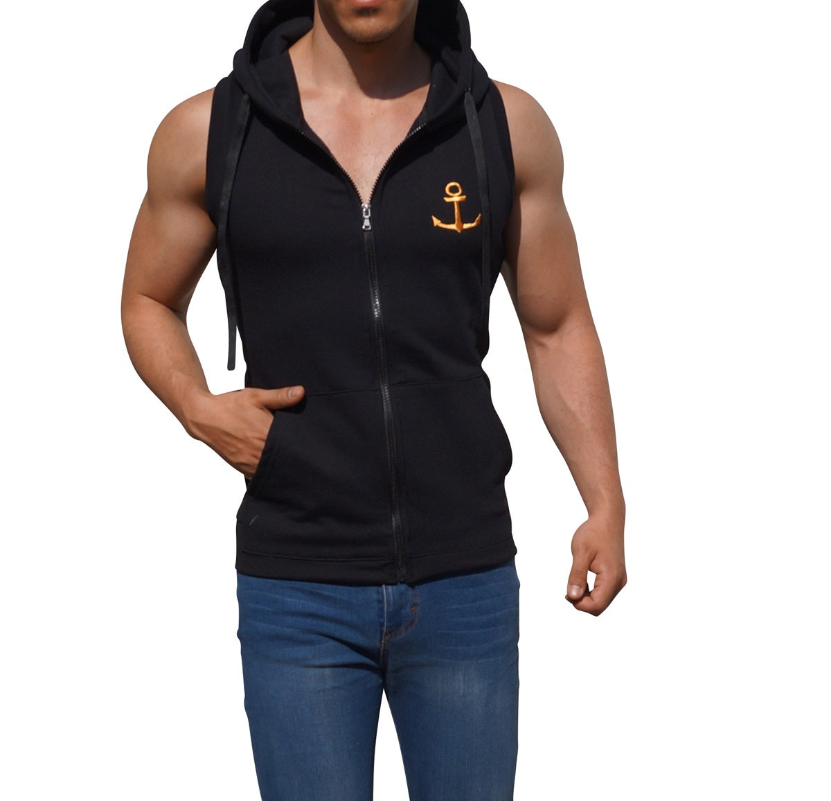Black Vest Golden Logo