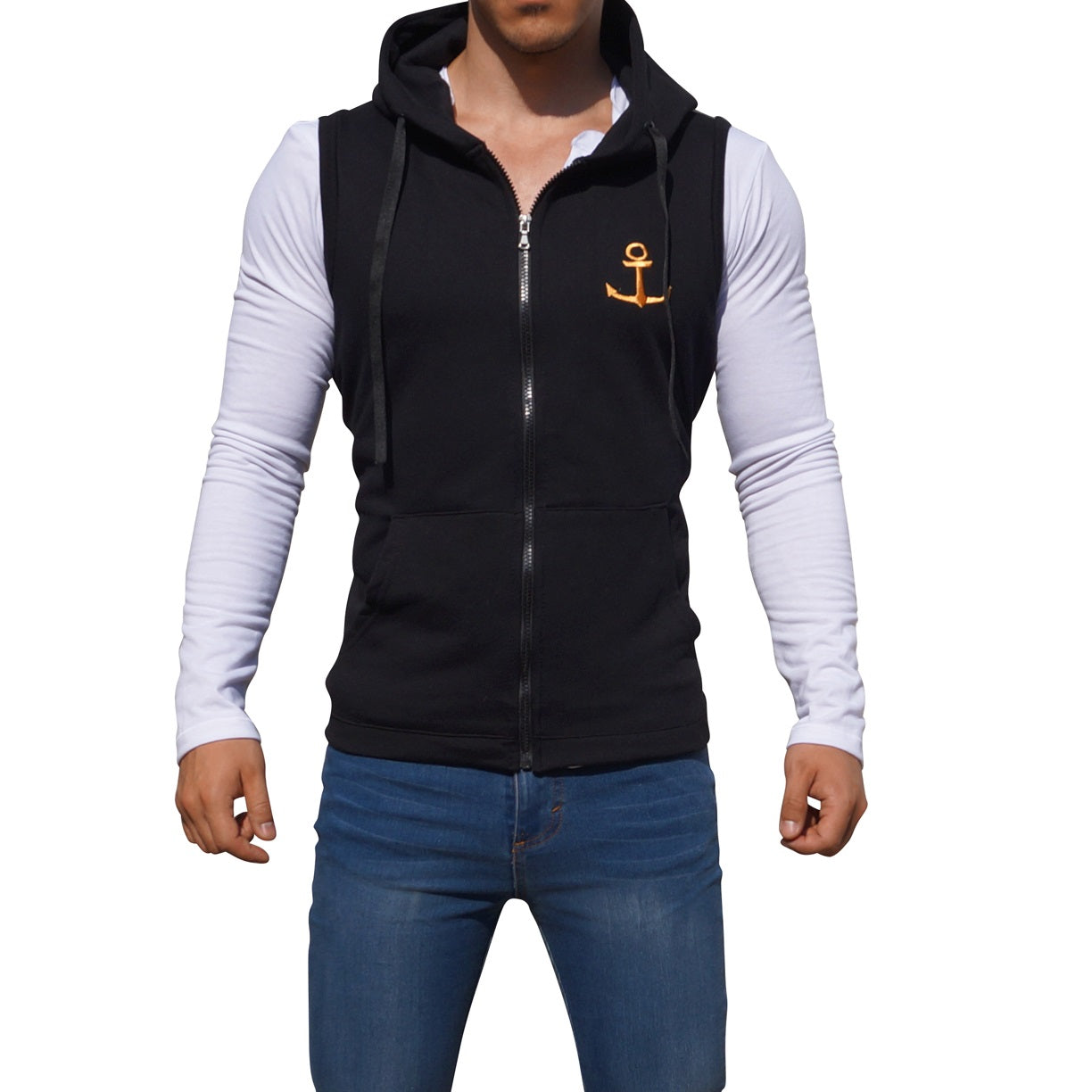Black Vest Golden Logo