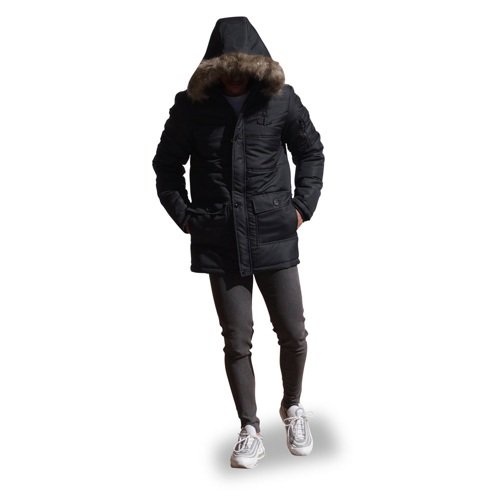 Puffed Parka Jacket Black